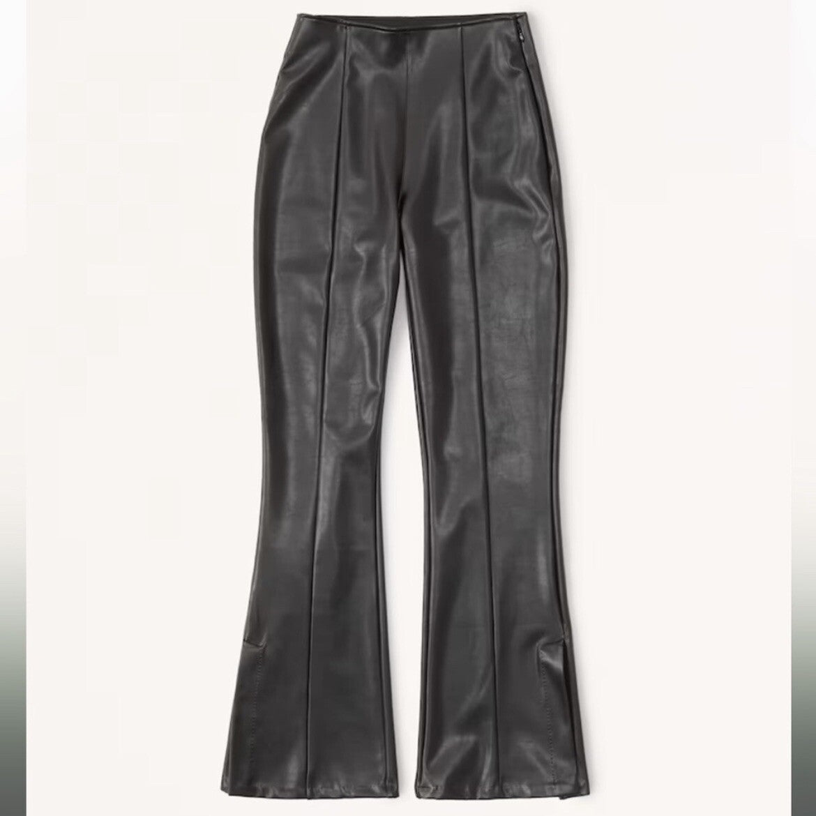 Abercrombie & Fitch Flare Vegan Leather Pants Women’s Small Black