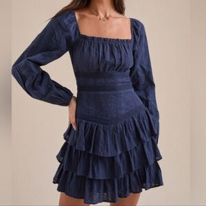 Altar’d State Rayna Mini Dress Women’s XS Navy NWT