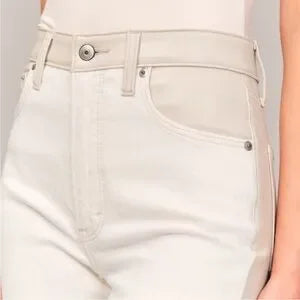 Abercrombie & Fitch Mixed Fabric 90 Slim Straight Ultra High Rise Women’s Size 28/6 L