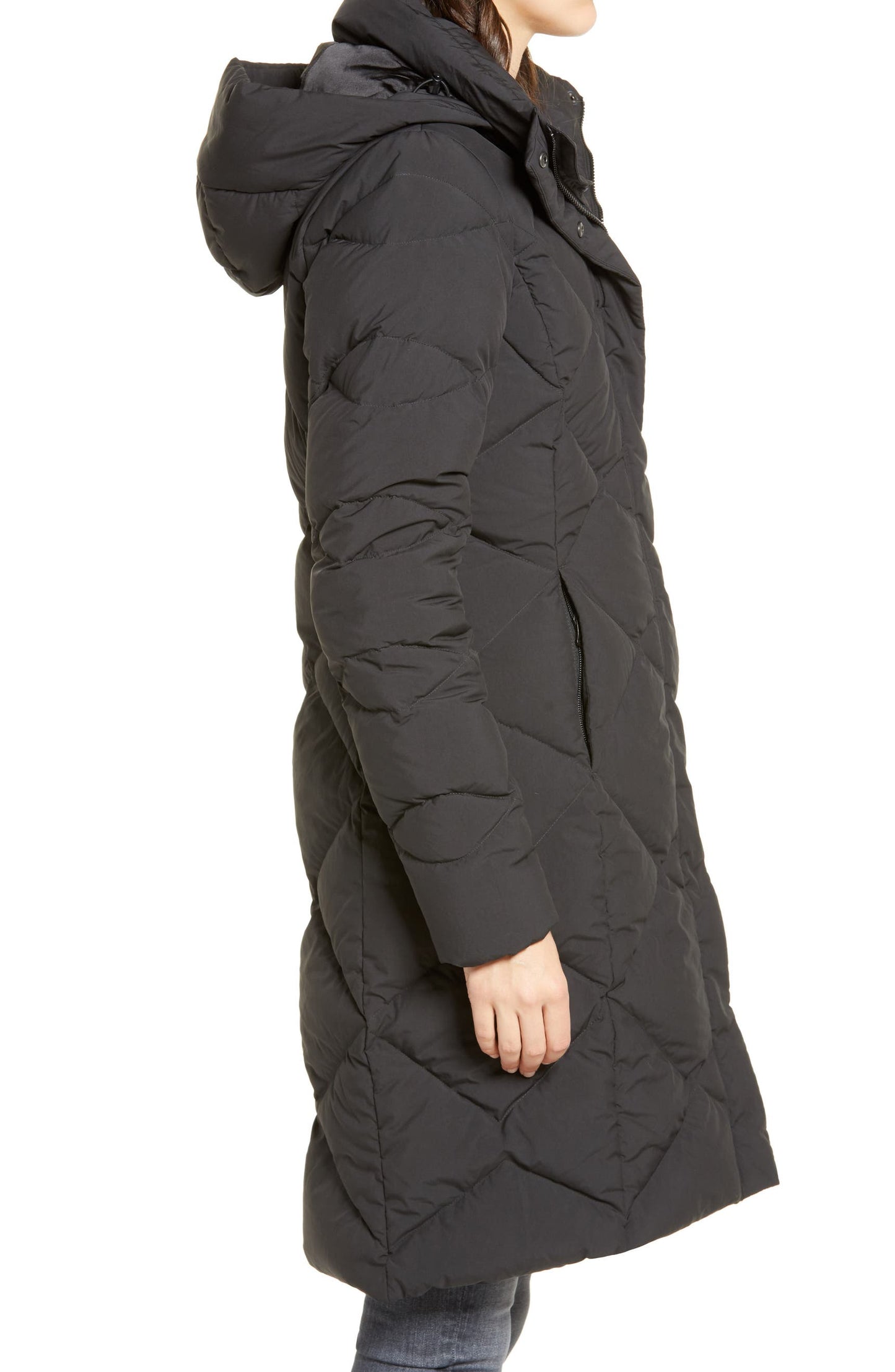 The North Face Miss Metro II Hooded Water Resistant Down Parka Women’s Medium Black