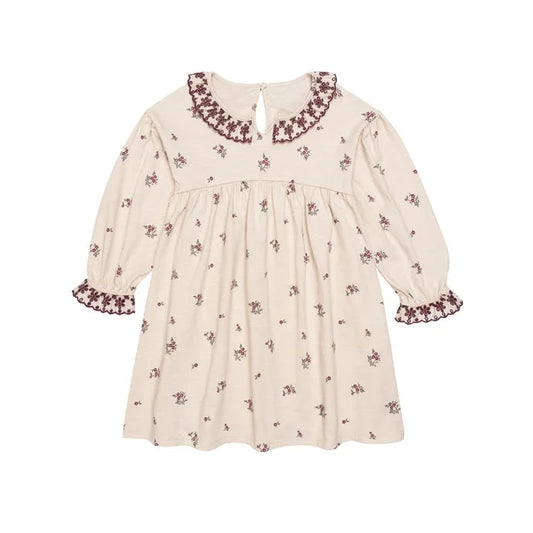 Modern Moments by Gerber Embroidered Dress Toddler Size 3T Light Beige
