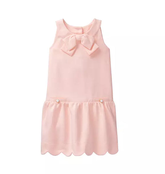 Janie & Jack Scalloped Ponte Dress Toddler Size 2T Pink
