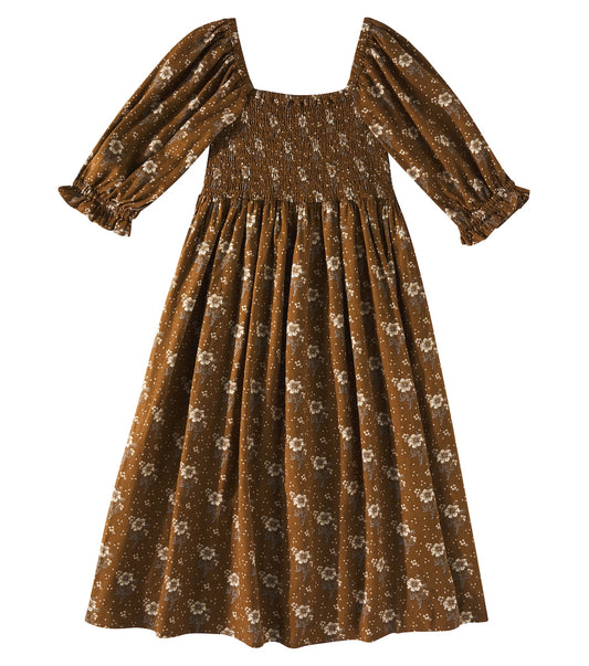 Rylee + Cru Adelaide Floral Dress Toddler Size 2-3 Years Brown