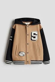H&M Baseball Jacket Youth Size 12-14 Years Tan