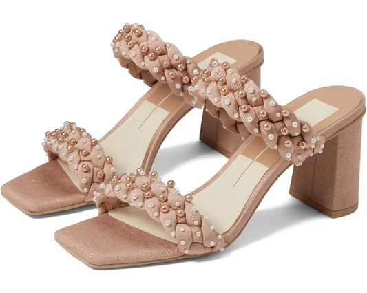 Dolce Vita Paily Pearl Mule Sandals Women’s 9.5 Blush