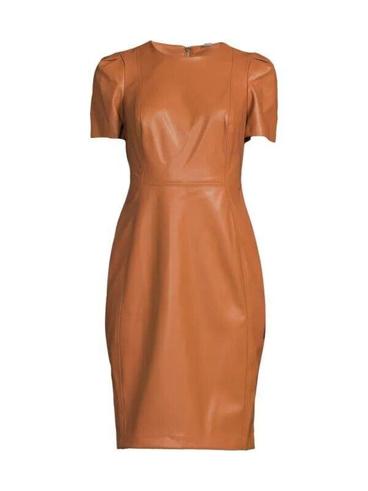Calvin Klein Faux Leather Dress Women’s Size 14 (XL)