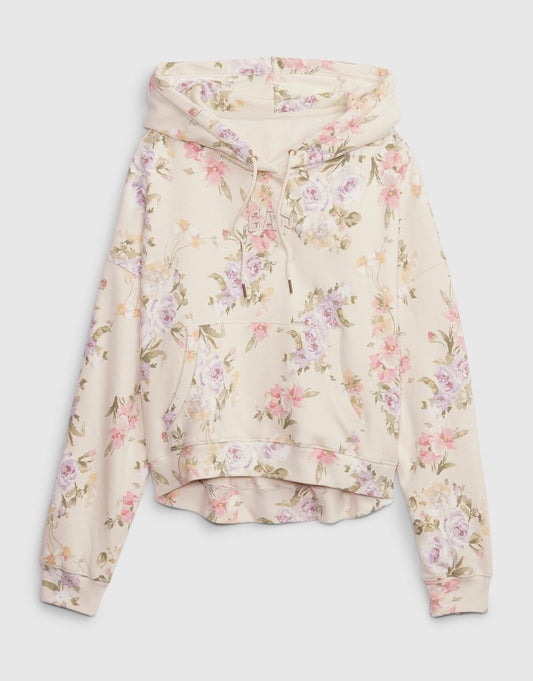 Gap × LoveShackFancy Floral Cropped Logo Hoodie Women’s Small