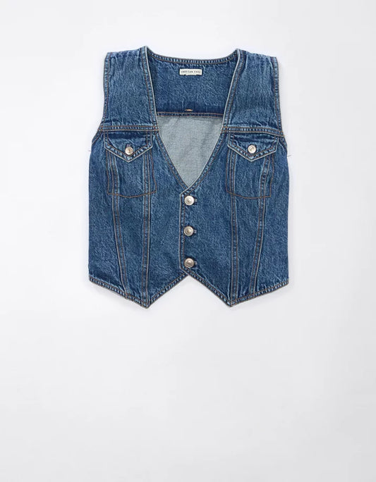 American Eagle Denim Vest Women’s Medium