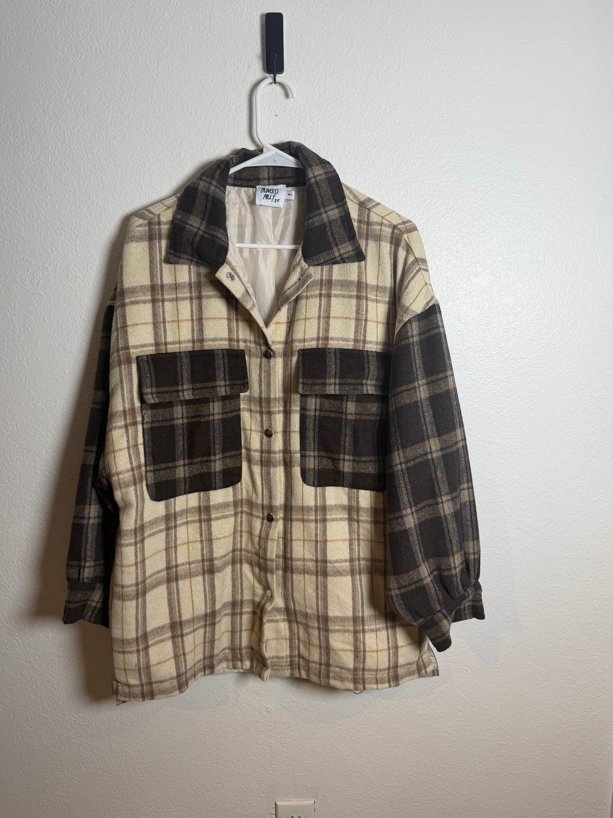 Princess Polly Flannel Jacket Size Medium/ Large