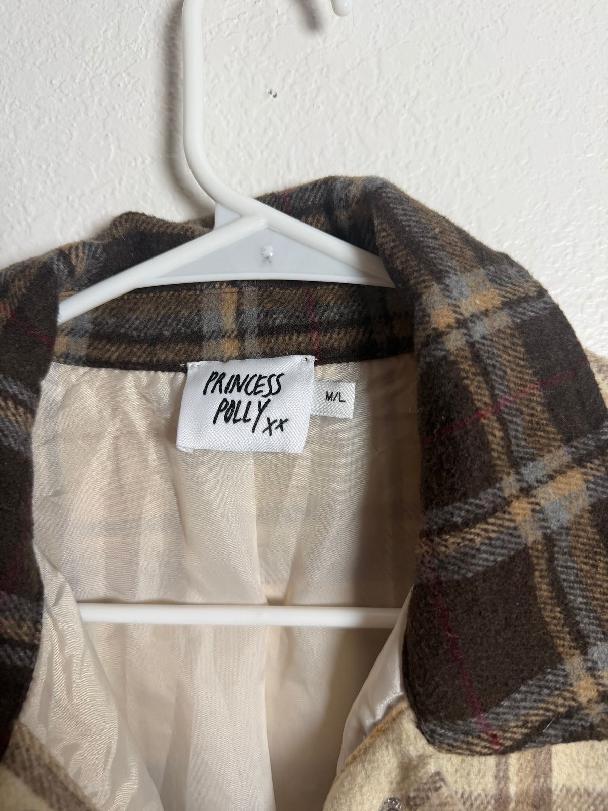Princess Polly Flannel Jacket Size Medium/ Large